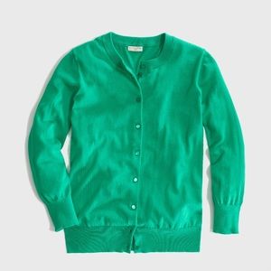 J Crew Clare Cardigan Kelly Green XXS. NEW!